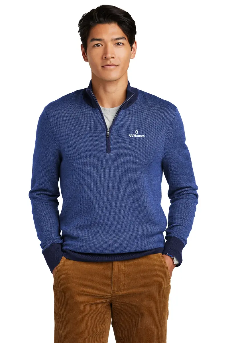 NVHomes - Brooks Brothers ® Washable Merino Birdseye 1/4-Zip Sweater