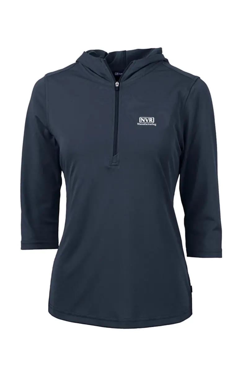 NVR Manufacturing - Cutter & Buck Virtue Eco Pique Recycled Half Zip Pullover Womens Hoodie