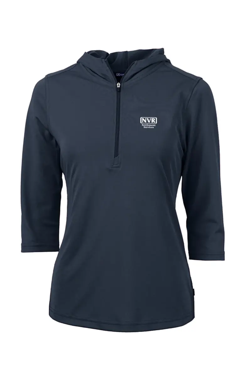 NVR Settlement Services - Cutter & Buck Virtue Eco Pique Recycled Half Zip Pullover Womens Hoodie