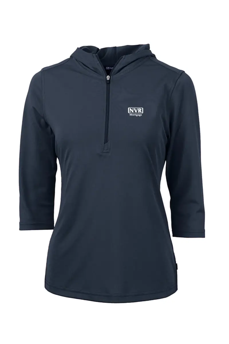 NVR Mortgage - Cutter & Buck Virtue Eco Pique Recycled Half Zip Pullover Womens Hoodie