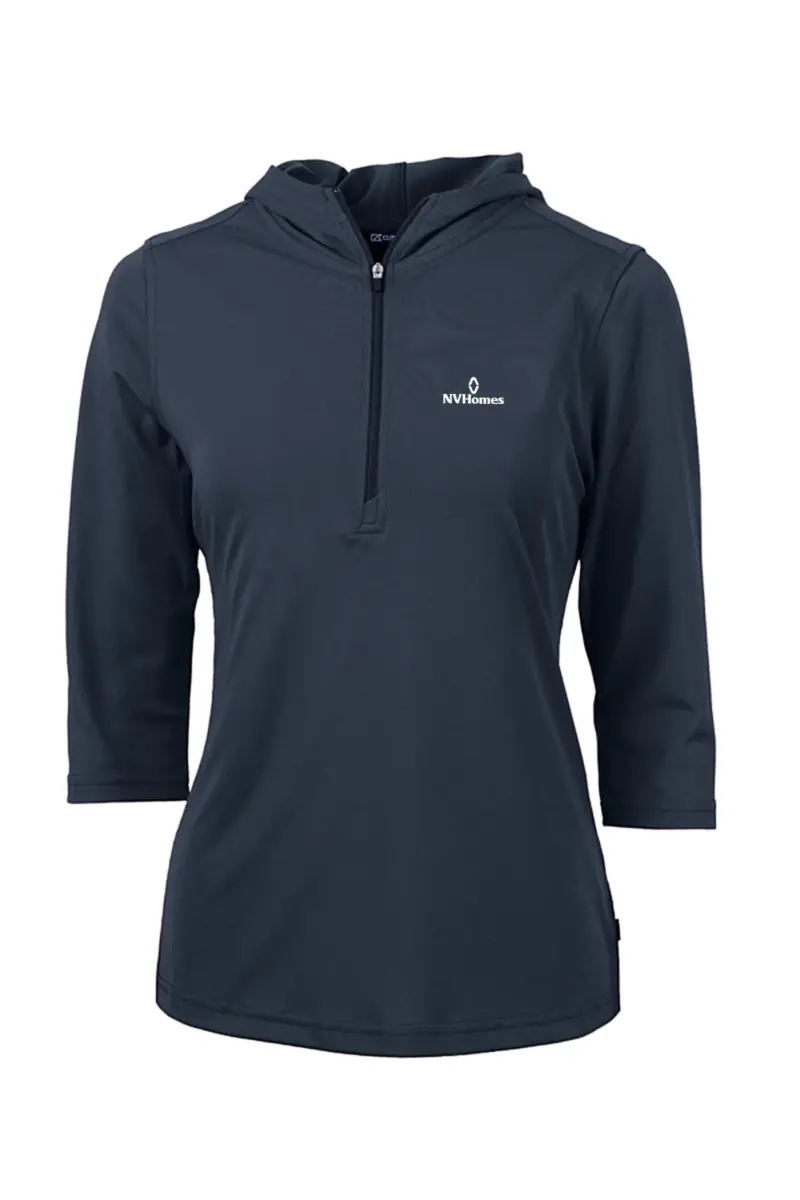 NVHomes - Cutter & Buck Virtue Eco Pique Recycled Half Zip Pullover Womens Hoodie