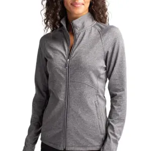 Heartland Homes - Cutter & Buck Adapt Eco Knit Heather Recycled Womens Full Zip