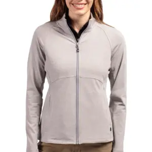 Heartland Homes - Cutter & Buck Adapt Eco Knit Heather Recycled Womens Full Zip