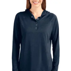 Heartland Homes - Cutter & Buck Coastline Epic Comfort Eco Recycled Womens Hooded Shirt