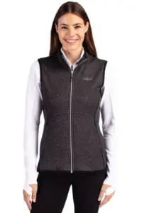 Heartland Homes - Cutter & Buck Mainsail Sweater Knit Womens Full Zip Vest