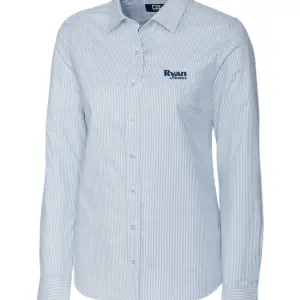 Ryan Homes - Cutter & Buck Stretch Oxford Stripe Womens Long Sleeve Dress Shirt