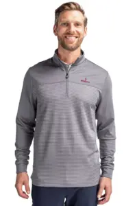 NVHomes - Cutter & Buck Traverse Stretch Stripe Eco Quarter Zip Mens Pullover