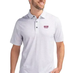 NVR Mortgage - Cutter & Buck Pike Double Dot Print Stretch Mens Polo