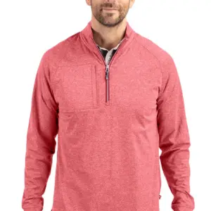 Heartland Homes - Cutter & Buck Adapt Eco Knit Heather Mens Quarter Zip Pullover