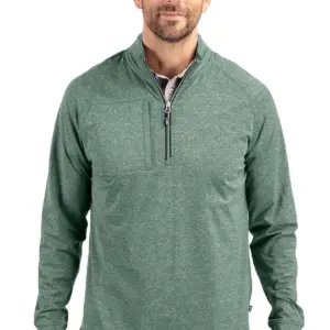 Heartland Homes - Cutter & Buck Adapt Eco Knit Heather Mens Quarter Zip Pullover