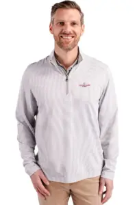 Heartland Homes - Cutter & Buck Virtue Eco Pique Micro Stripe Recycled Mens Quarter Zip