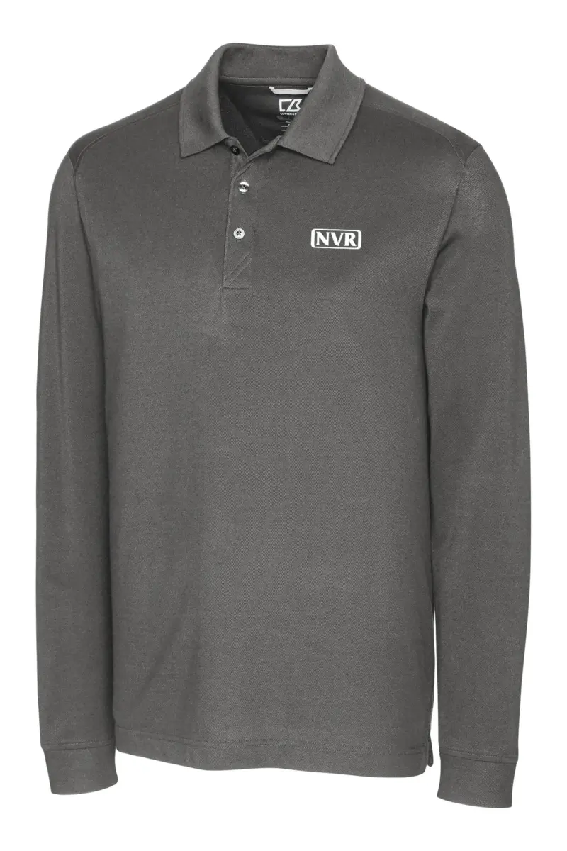 NVR Inc - Cutter & Buck Advantage Tri-Blend Pique Mens Long Sleeve Polo