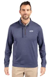 NVR Inc - Cutter & Buck Stealth Heathered Quarter Zip Mens Pullover