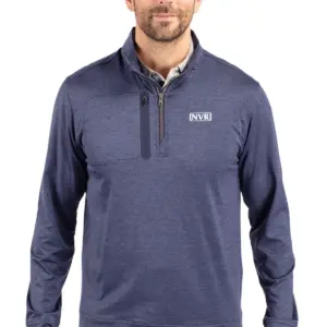 NVR Inc - Cutter & Buck Stealth Heathered Quarter Zip Mens Pullover