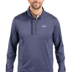 NVHomes - Cutter & Buck Stealth Heathered Quarter Zip Mens Pullover