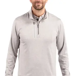 NVHomes - Cutter & Buck Stealth Heathered Quarter Zip Mens Pullover