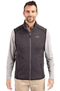 Heartland Homes - Cutter & Buck Mainsail Sweater-Knit Mens Full Zip Vest