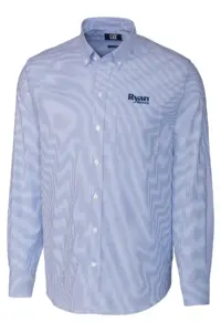 Ryan Homes - Cutter & Buck Stretch Oxford Stripe Mens Long Sleeve Dress Shirt