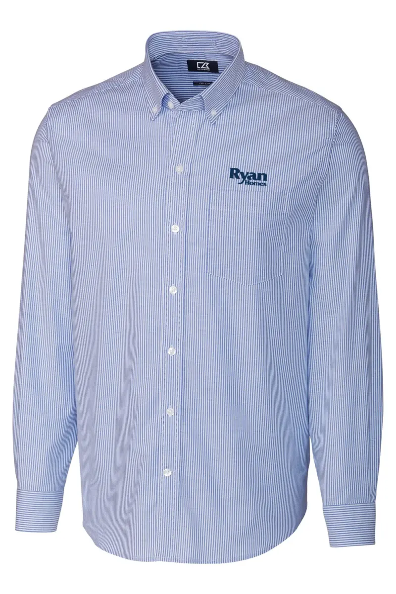 Ryan Homes - Cutter & Buck Stretch Oxford Stripe Mens Long Sleeve Dress Shirt