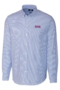 NVR Inc - Cutter & Buck Stretch Oxford Stripe Mens Long Sleeve Dress Shirt