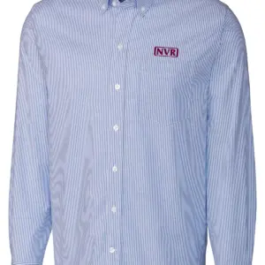NVR Inc - Cutter & Buck Stretch Oxford Stripe Mens Long Sleeve Dress Shirt