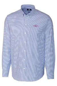 Heartland Homes - Cutter & Buck Stretch Oxford Stripe Mens Long Sleeve Dress Shirt