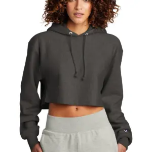 NVR Manufacturing - Champion ® Women’s Reverse Weave ® Cropped Cut-Off Hooded Sweatshirt