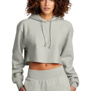 NVR Manufacturing - Champion ® Women’s Reverse Weave ® Cropped Cut-Off Hooded Sweatshirt