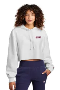 NVR Inc - Champion ® Women’s Reverse Weave ® Cropped Cut-Off Hooded Sweatshirt