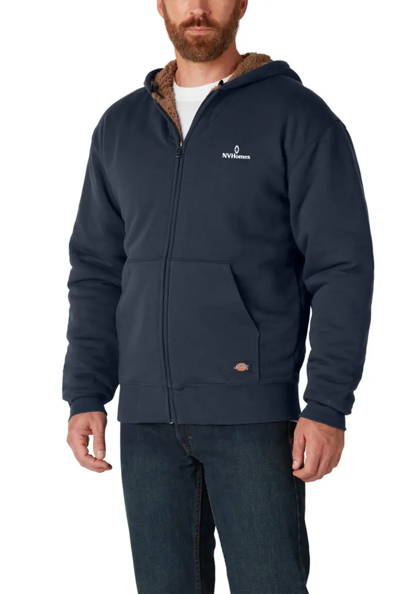 NVHomes - Dickies Men's Fleece-Lined Full-Zip Hooded Sweatshirt