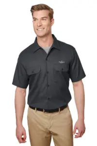 Heartland Homes - Dickies Men's Short Sleeve Slim Fit Flex Twill Work Shirt