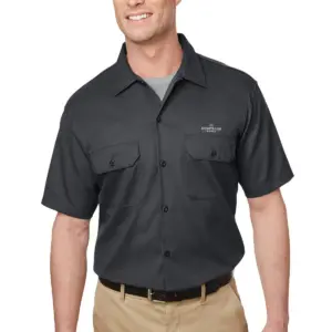 Heartland Homes - Dickies Men's Short Sleeve Slim Fit Flex Twill Work Shirt