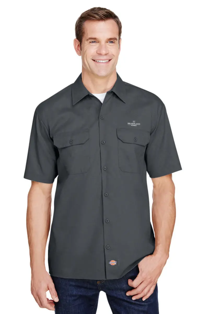 Heartland Homes - Dickies Men's FLEX Short-Sleeve Twill Work Shirt