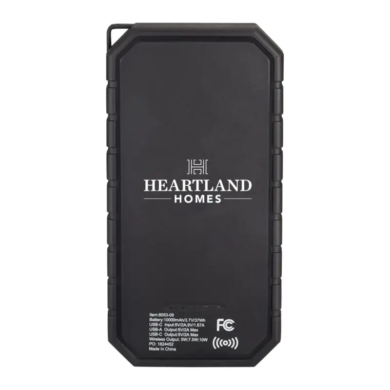 Heartland Homes - High Sierra® IPX 5 Solar Fast Wireless Power Bank
