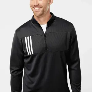 NVR Settlement Services - Adidas® 3-Stripes Double Knit Quarter-Zip Pullover