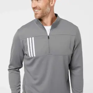 NVR Settlement Services - Adidas® 3-Stripes Double Knit Quarter-Zip Pullover