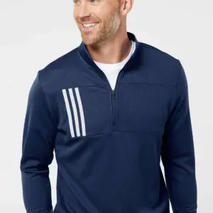 NVR Settlement Services - Adidas® 3-Stripes Double Knit Quarter-Zip Pullover