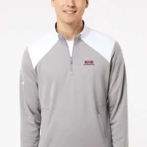 NVR Manufacturing - Adidas® Textured Mixed Media Quarter-Zip Pullover