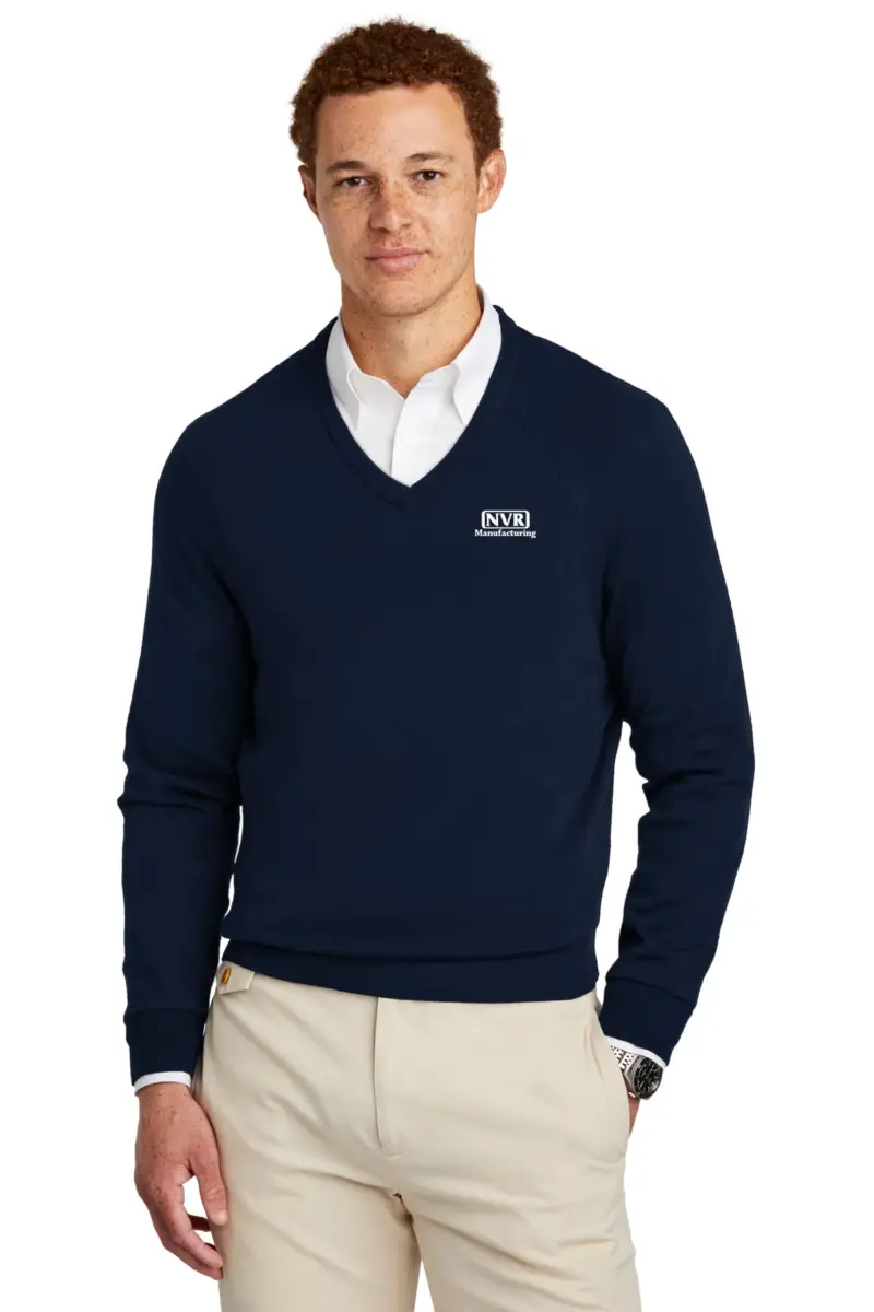 NVR Manufacturing - Brooks Brothers® Cotton Stretch V-Neck Sweater