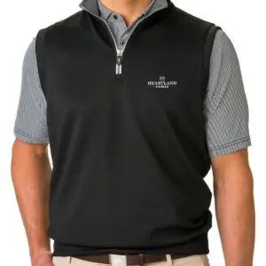 Heartland Homes - Fairway & Greene Men's Tech Solid Quarter-Zip Vest