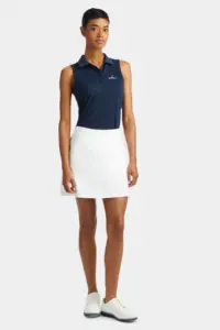 NVHomes - G/FORE Women's Pleated Collar Tech Pique Sleeveless Polo
