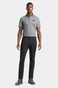 NVR Settlement Services - G/FORE Men's Melange Rib Gusset Tech Pique Polo