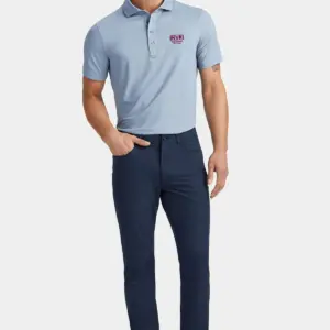 NVR Settlement Services - G/FORE Men's Rib Gusset Melange Ice Nylon Polo