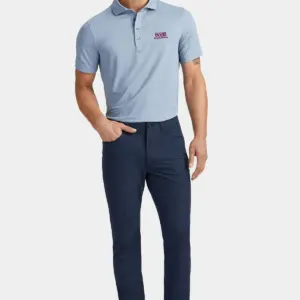 NVR Manufacturing - G/FORE Men's Rib Gusset Melange Ice Nylon Polo