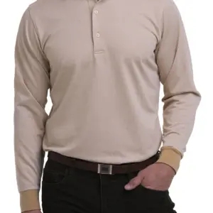 Heartland Homes - Fairway & Greene Men's Herringbone Natural Jersey Long-Sleeve Polo