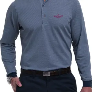 Heartland Homes - Fairway & Greene Men's Herringbone Natural Jersey Long-Sleeve Polo