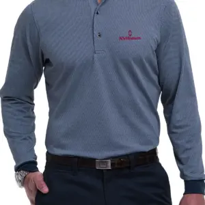 NVHomes - Fairway & Greene Men's Herringbone Natural Jersey Long-Sleeve Polo