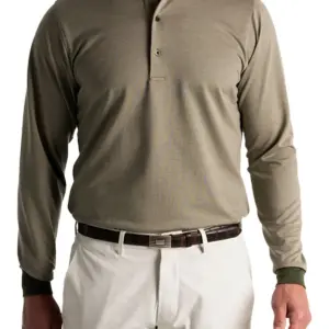 Heartland Homes - Fairway & Greene Men's Herringbone Natural Jersey Long-Sleeve Polo