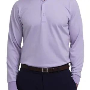 Heartland Homes - Fairway & Greene Men's Herringbone Natural Jersey Long-Sleeve Polo
