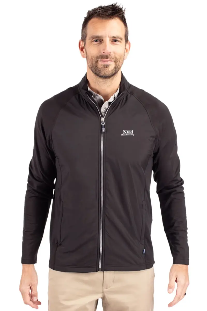 NVR Manufacturing - Cutter & Buck Adapt Eco Knit Hybrid Recycled Mens Full Zip Jacket